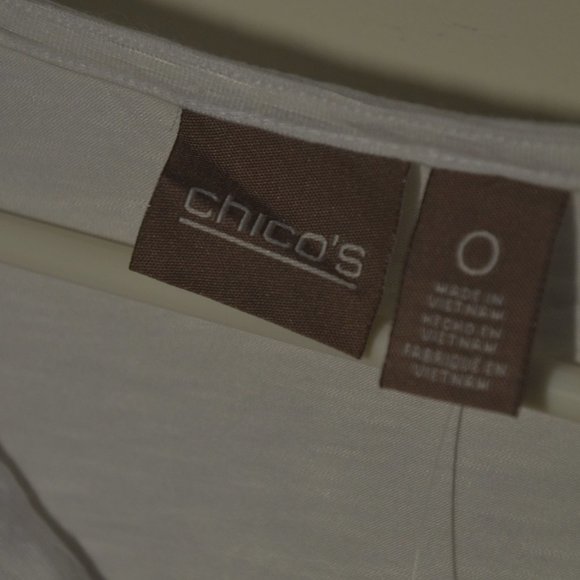 Chico's Bennette Drape Cowl Neck Knit Tank Top Optic White Womens Size S New - Picture 3 of 11